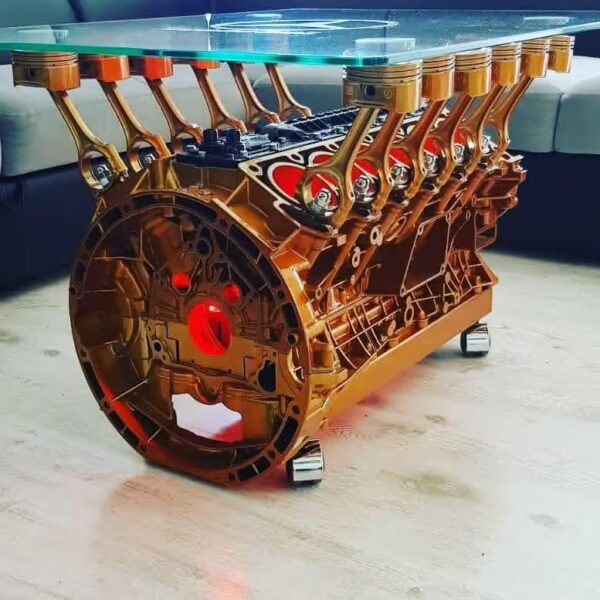 E36F-003 image 2 Mercedes-Benz V12 Engine Coffee Table with RGB LED Lighting