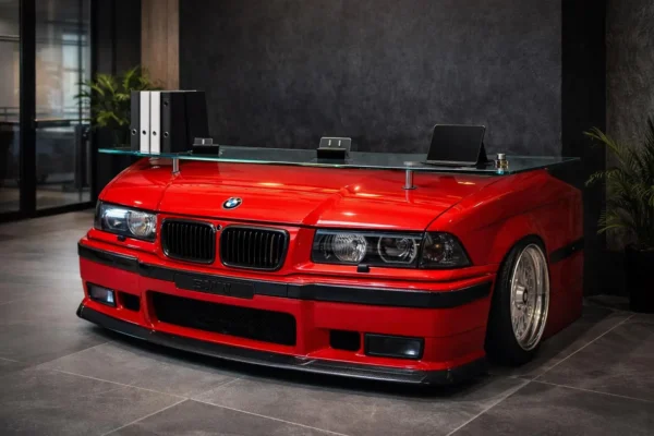 E36F-015 image 1 Bespoke Automotive Reception Desk & Car Sofa
