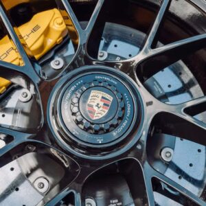 E36F-025 image 1 Porsche 911 Wheel Coffee Table with Pirelli P Zero & Carbon Ceramic Brake