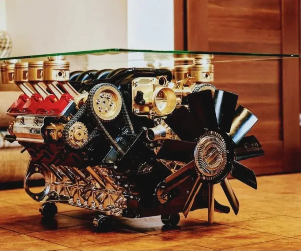 E36F-030 image 1 Restored BMW V8 Engine Coffee Table