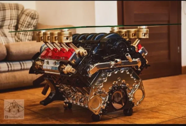 E36F-030 image 5 Restored BMW V8 Engine Coffee Table