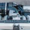 Rolls-Royce Phantom V12 Engine Coffee Table with Suar Wood Base