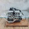Rolls-Royce Phantom V12 Engine Coffee Table with Suar Wood Base