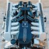 Rolls-Royce Phantom V12 Engine Coffee Table with Suar Wood Base
